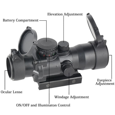 3.5x30 Red Green Blue Dot Scope for 20mm Cantilever