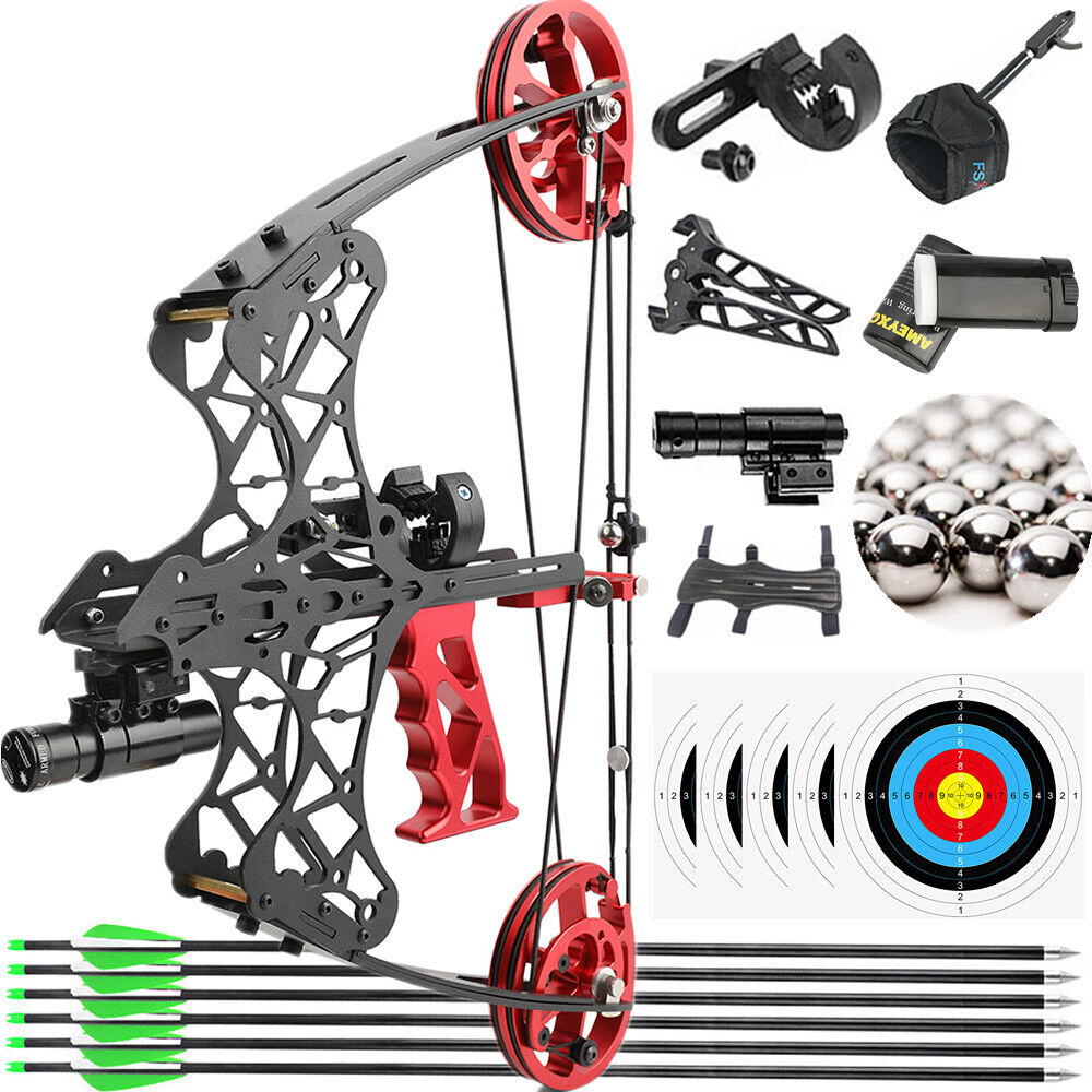 Compound Bow Set Archery Dual-use Steel Ball 40lbs Hunting Shooting