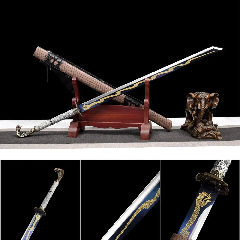 Manganese steel black scabbard Chinese sword