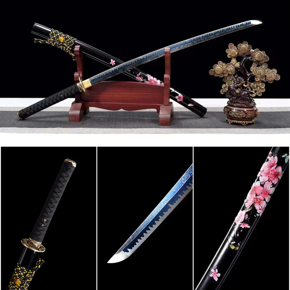 Handmade high carbon steel full tang katana sakura