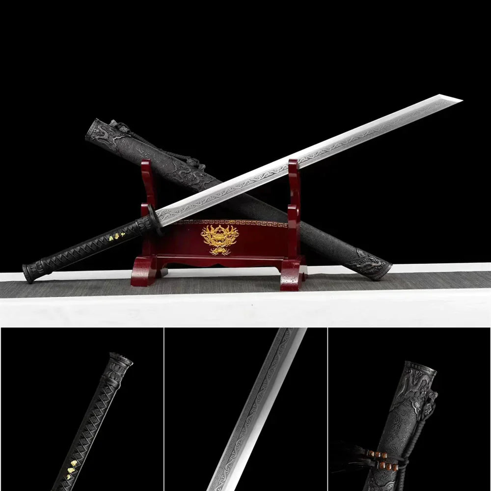 Manganese steel handmade sword/black dragon