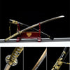 Handmade spring steel full tang katana gold pattern