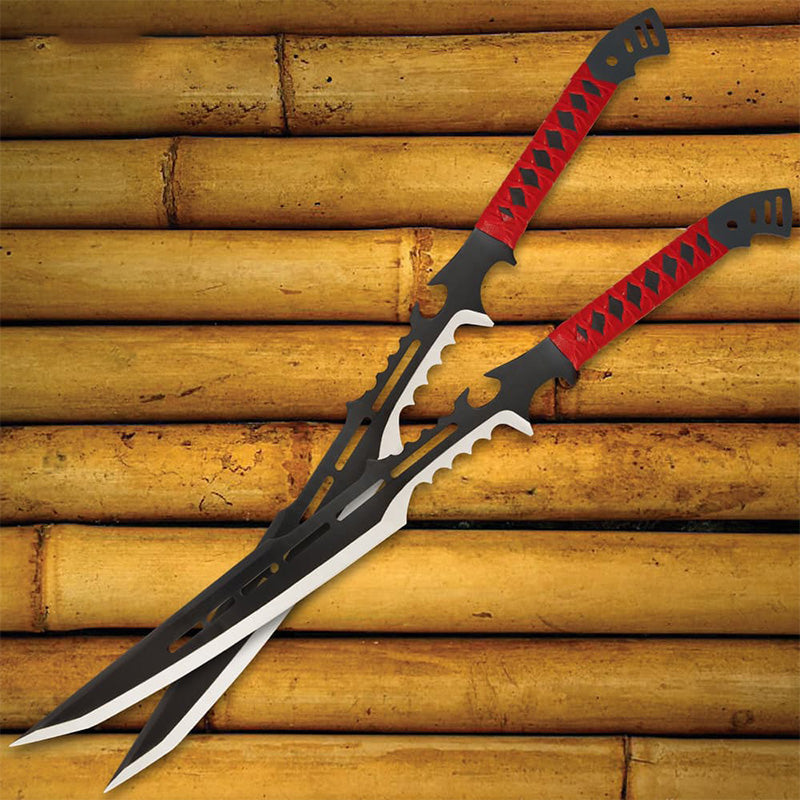 Red Guardian Fantasy Swords Set of 2 with Sheath