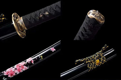 Handmade high carbon steel full tang katana sakura