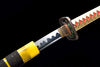 Handmade manganese steel katana yellow scabbard