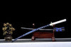 Handmade manganese steel blue and white samurai sword