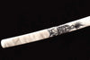 Damascus steel full tang katana samurai portrait