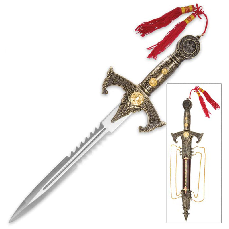 Legends In Steel Knights Templar Dagger with Sheath