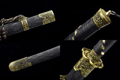 Manganese steel handmade full Tang samurai sword