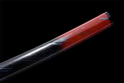 Handmade Spring Steel Japanese Katana Red Flame