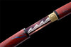 Handmade Spring Steel Japanese Katana Red Flame