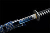 Handmade spring steel full Tang katana blue wave