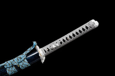 Handmade Spring Steel Full Tang Japanese Katana Blue