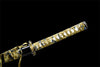 Handmade spring steel full tang katana gold pattern