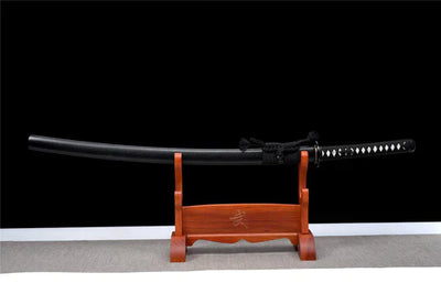 Handmade manganese steel katana black wave